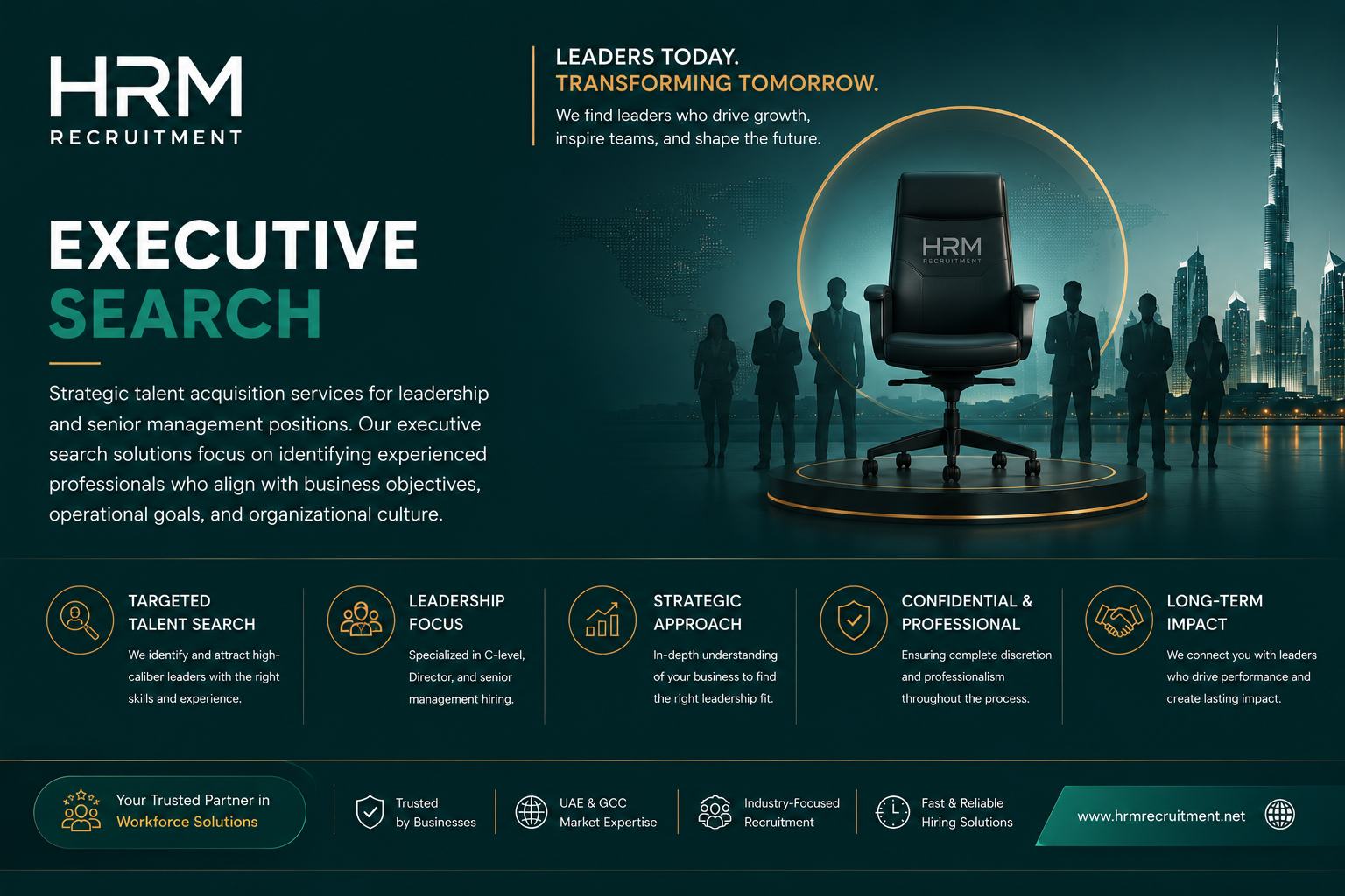 Executive search visual for HRM Recruitment